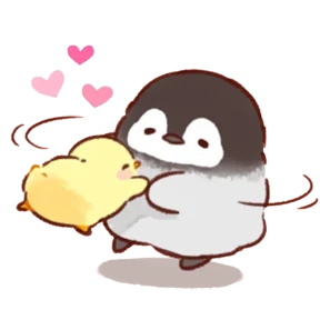 cute peng and chick — стикер для MAX