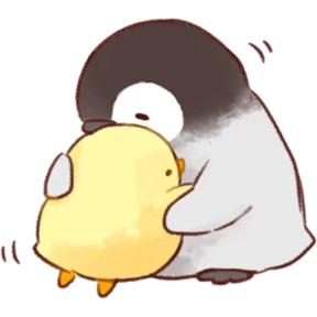 cute peng and chick — стикер для MAX
