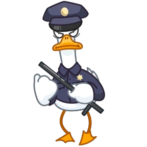 Утка — стикер для MAX