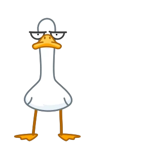 Утка — стикер для MAX