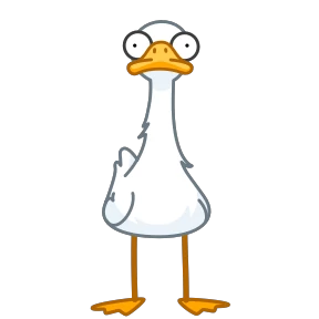 Утка — стикер для MAX