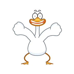 Утка — стикер для MAX