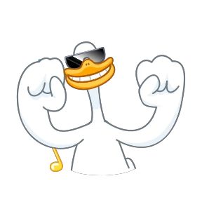 Утка — стикер для MAX