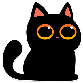 Котик Черныш — стикер для MAX