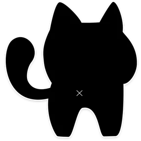 Котик Черныш — стикер для MAX