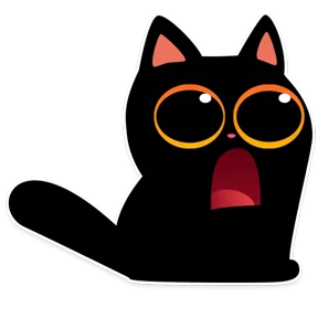 Котик Черныш — стикер для MAX
