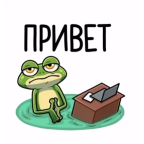 Лягушань — стикер для MAX