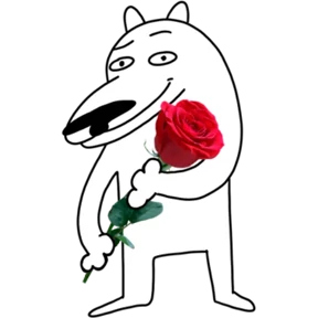 White Dog @tgstickers — стикер для MAX
