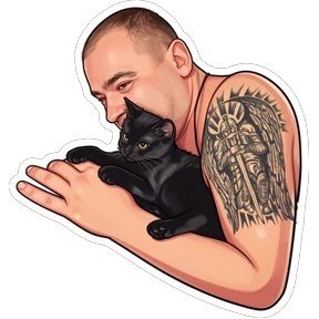 Надюшка и Артём — стикер для MAX
