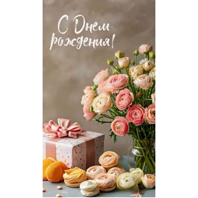 С днём рождения — стикер для MAX