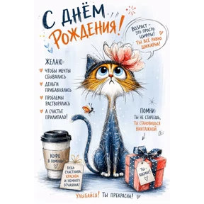 С днём рождения — стикер для MAX