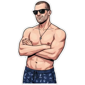 Надюшка и Артём — стикер для MAX