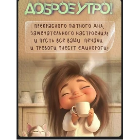 Доброе утро — стикер для MAX