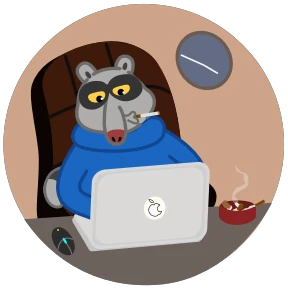 Енот Луи — стикер для MAX