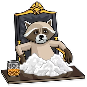 Криминальный Енот — стикер для MAX