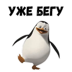 Пингвины Мадагаскара — стикер для MAX