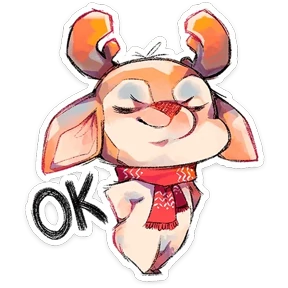 Оленёнок — стикер для MAX