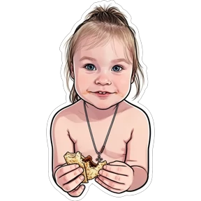 Юля кушает — стикер для MAX