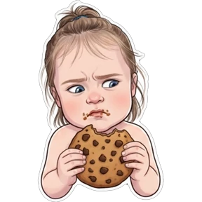 Юля кушает — стикер для MAX