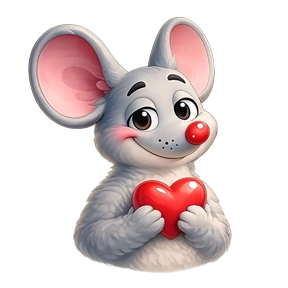 Emotional Little Mouse — стикер для MAX