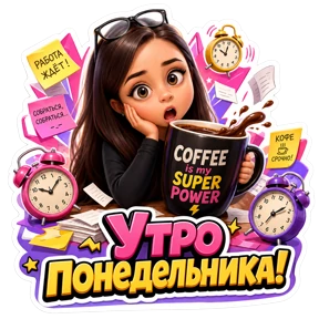 Работа — стикер для MAX