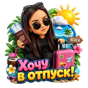 Работа — стикер для MAX