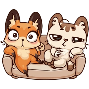 Кошик и Кнопочка — стикер для MAX