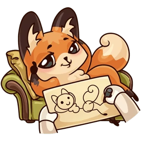 Кошик и Кнопочка — стикер для MAX