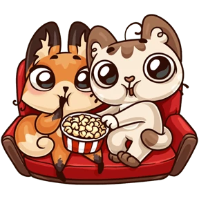 Кошик и Кнопочка — стикер для MAX