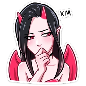 Дьяволица — стикер для MAX