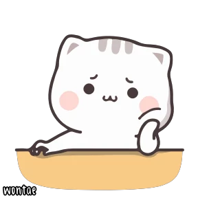 милая кошечка — стикер для MAX