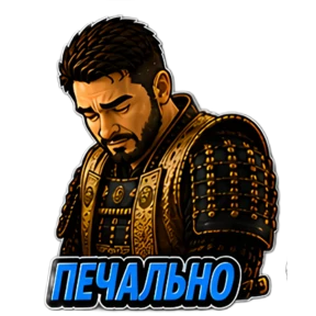 Самурай Shiro — стикер для MAX