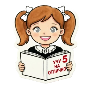 Ученица Аня — стикер для MAX
