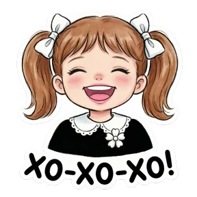Ученица Аня — стикер для MAX