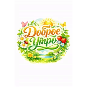 Доброе утро — стикер для MAX