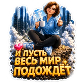 Шьющая болтушка — стикер для MAX
