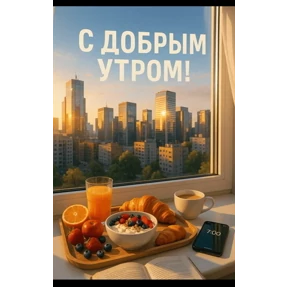 Доброе утро — стикер для MAX