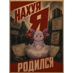 Из очка на парашюте — стикер для MAX