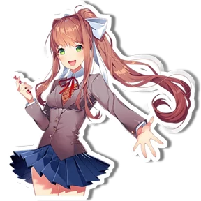 Моника DDLC — стикер для MAX
