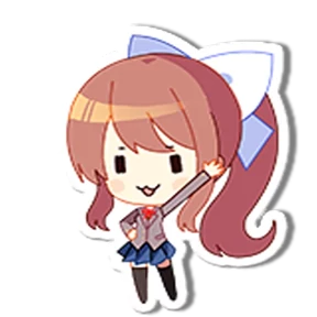 Моника DDLC — стикер для MAX