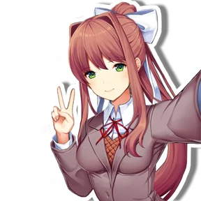 Моника DDLC — стикер для MAX