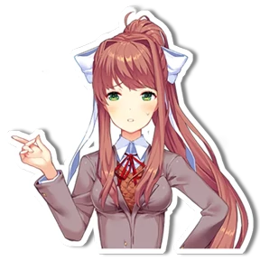 Моника DDLC — стикер для MAX