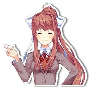 Моника DDLC — стикер для MAX