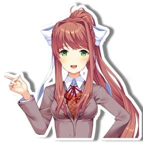 Моника DDLC — стикер для MAX