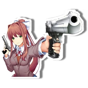 Моника DDLC — стикер для MAX