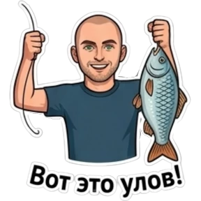 Костиган-рыбачёк — стикер для MAX