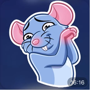 Крыса — стикер для MAX