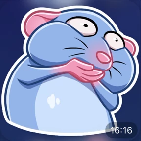 Крыса — стикер для MAX