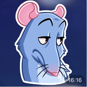 Крыса — стикер для MAX
