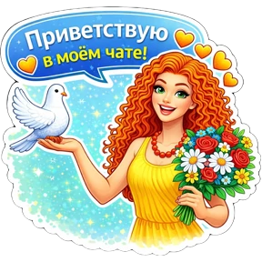 Сандра_stiker_фразы — стикер для MAX